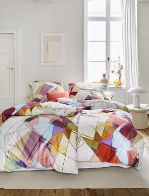 Irisette Magic Mako-Satin Bettwäsche 135x200 Rauten Mosaik Abstrakt  8889-90