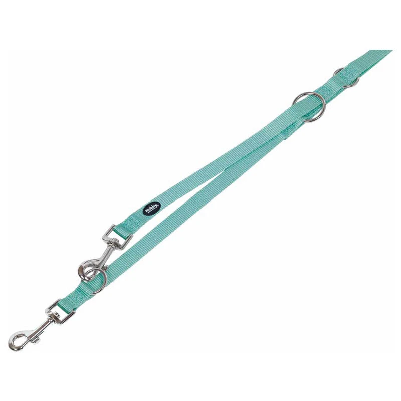 Nobby Führleine Classic mint Nylon 3-fach verstellbar für Hunde Alltagsleine