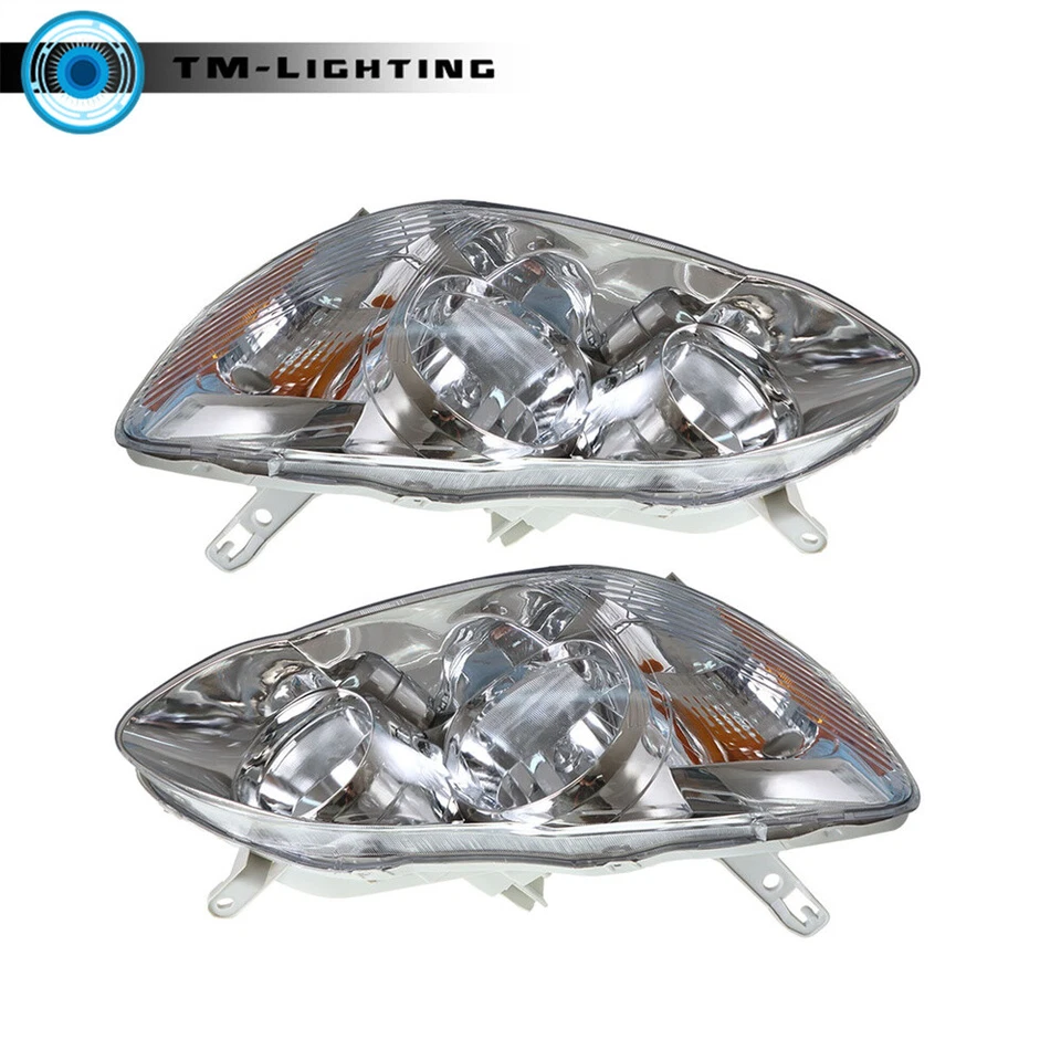 Faros lado izquierdo y derecho para Toyota Corolla 2003-2006 2007 2008 carcasa cromada Foto 2 de 4