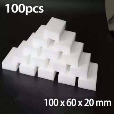 100pcs Melamine Magic Sponge Eraser Set - Cleaning for Kitchen, Bathroom, Car