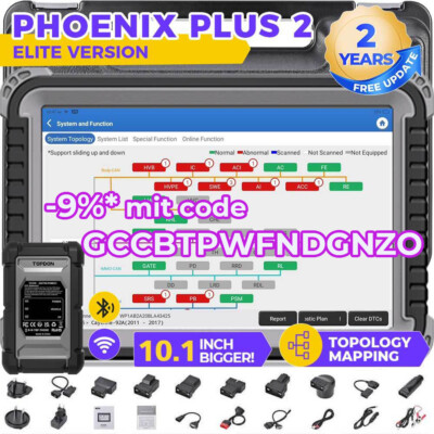 TOPDON Phoenix Plus 2 KFZ OBD2 Diagnosegerät 41+Services ECU Coding Active Test
