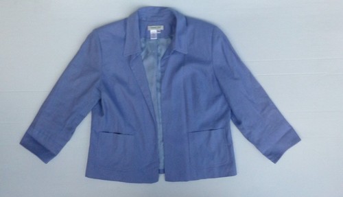 Coldwater Creek Womens PXL Light Purple Open Lined Blazer Jacket Great Condition