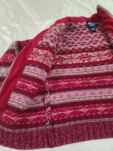 Eddie Bauer Sweatshirt Full Zip Jackets Kids L Heavy Lamb Wool Nordic Fair Isle - Picture 21 of 24