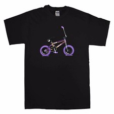 MINI ROCKER PURPLE FREESTYLE WILDCAT JOKER OIL SLICK MINI BMX KIDS T SHIRT LARGE