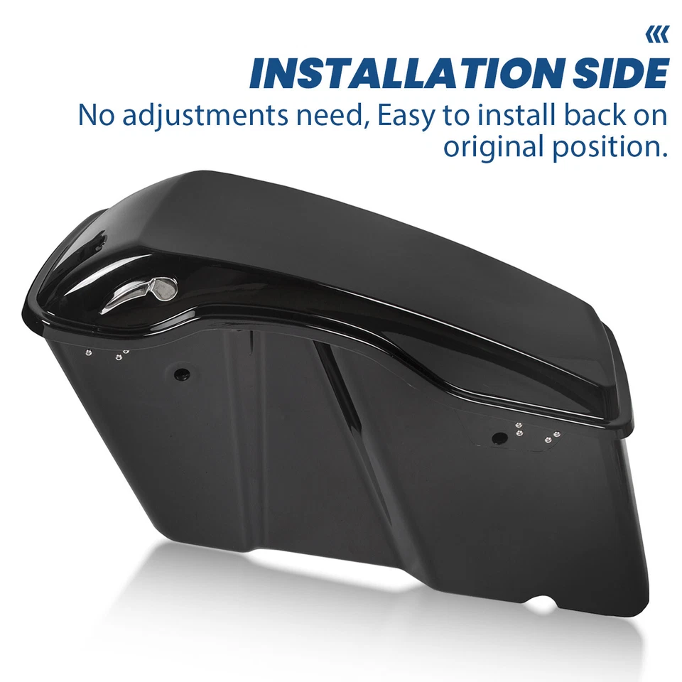 Alforja rígida negra para Harley Davidson Touring Road Glide 1994-2013 Foto 3 de 4