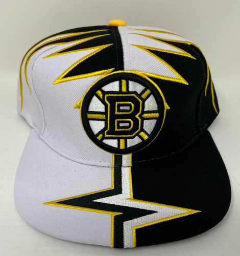 Mitchell & Ness Boston Bruins NHL Hockey Shockwave White Snapback Hat Cap