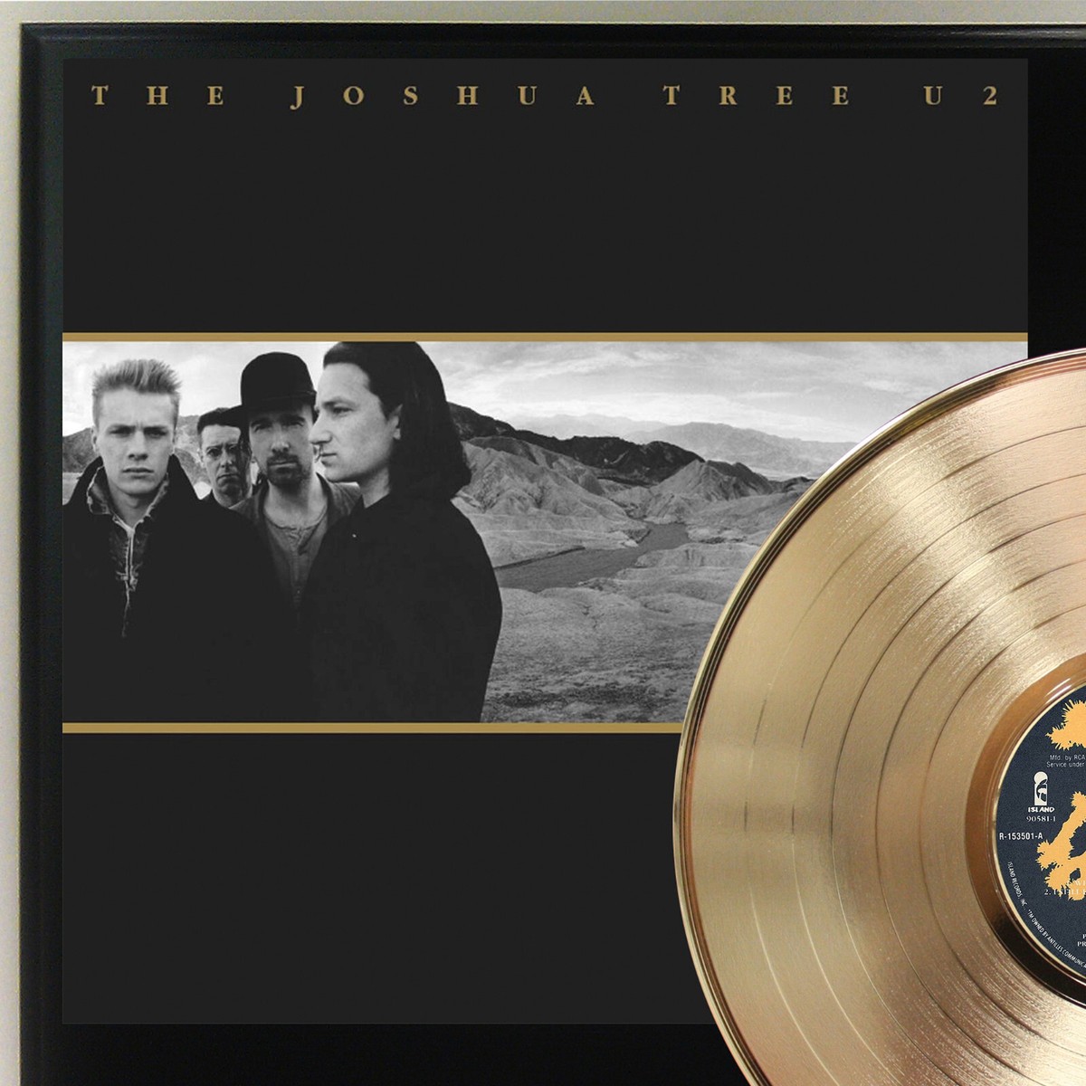 U2 - The Joshua Tree Gold LP Record Plaque Display | eBay