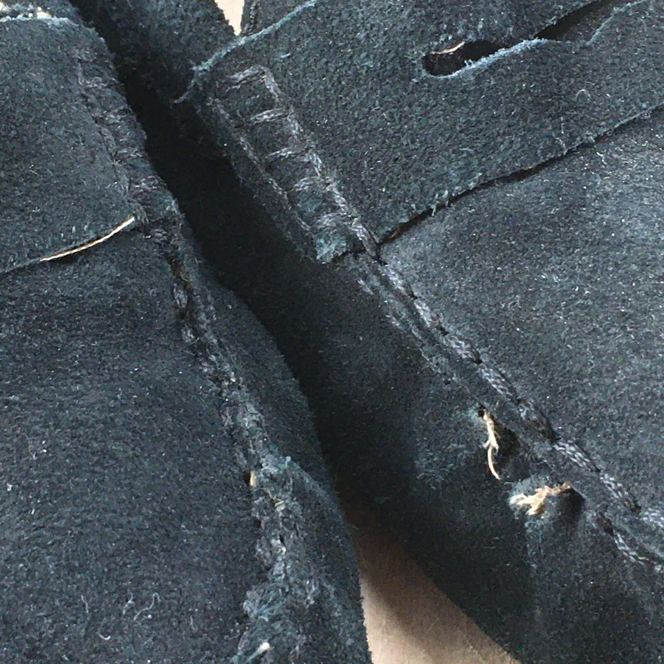 Mocasines Merona Penny para mujer 8 negros sin cordones puntera redonda informales cómodos gamuza Foto 4 de 4