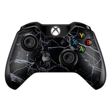 Skins Decal Wrap for Xbox One / One S Controller Black Marble Granite White