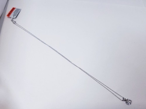 Collar de plata de ley con zafiro redondo blanco creado por JCPenney Lab - Imagen 3 de 5