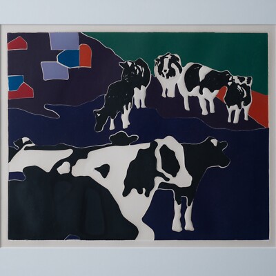 Woody Jackson Ben Jerry's Holstein Cows Lithograph | eBay