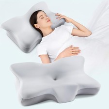 Cervical Neck Pillow for Pain Relief, Ergonomic Contour Memory Foam Pillows