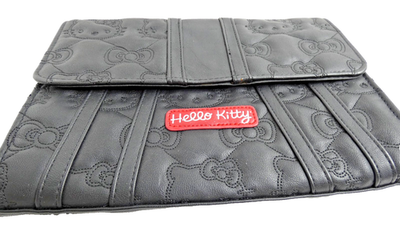 Hello Kitty ブラック クラッチバッグ セット Sanrio Hello Kitty Clutch Black Faux Leather Purse Bag Snap Pouch