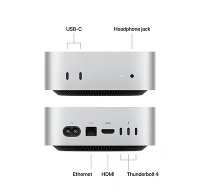 Apple Mac Mini Desktop M4 Chip 16GB RAM 512GB SSD Silver
