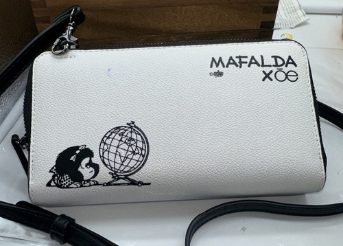 Portafoglio a tracolla CLOE Mafalda due cerniere autenticazione documenti Messico bianco - Foto 1 di 9