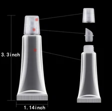 60Pcs 10ml Empty Tubes Empty Lip Gloss Containers for Lip Gloss Balm Cosmetic -