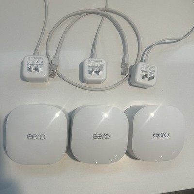 EERO 6 Dual-Band Mesh Wi-Fi System 1-router & 2 extenders(N010001/Q010001)