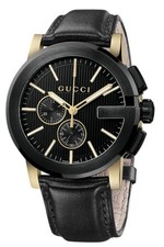 GUCCI G-Chrono YA101203 Black Dial Men's Watch 44mm Gucci Black Gold Tone