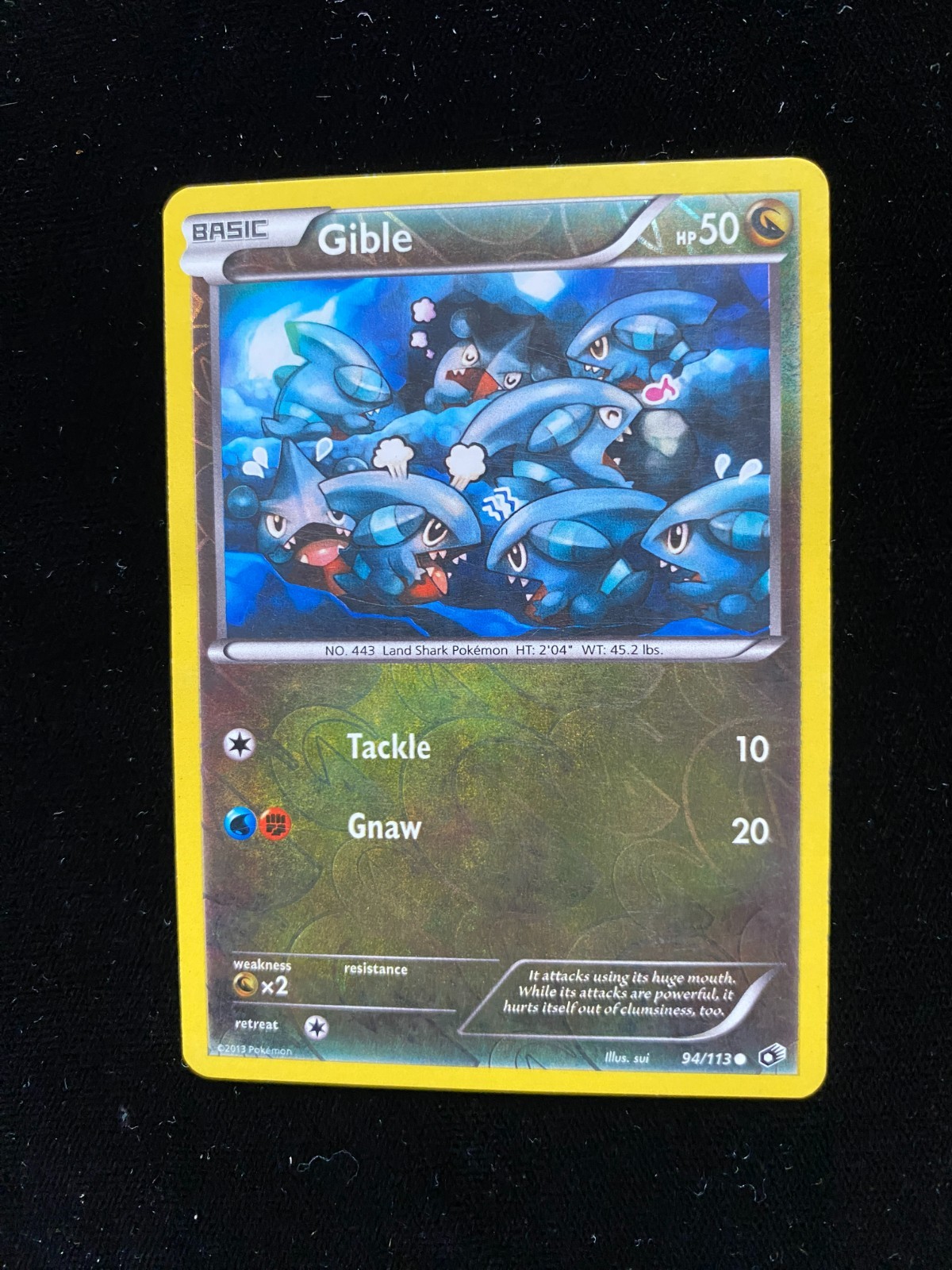 Gible 94/113 Legendary Treasures Reverse Holo lightly played