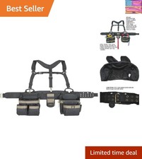 6714 Heavy Duty Framers 5 Piece Comfort-lift Combo Tool Belt Apron, 31 Pocket...
