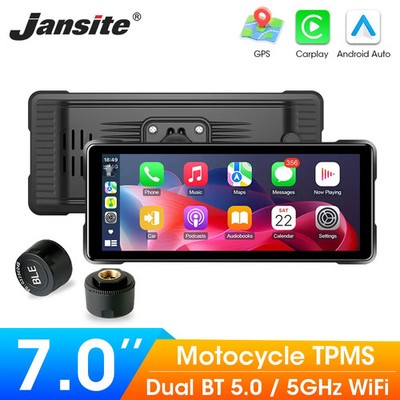 Srnubi 7'' Motorcycle GPS Wireless CarPlay Recorder Multimedia IP67 Waterproof  