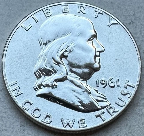 1961 Proof Franklin Half Dollar 90% Silver-INV#8458