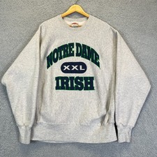 Vintage Notre Dame Fighting Irish Crewneck Sweatshirt Men's XL Nutmeg USA Heavy