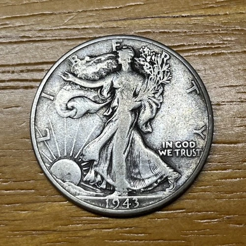 1943 Key Date Liberty Walking Silver Half Dollar Good Circulated Condition