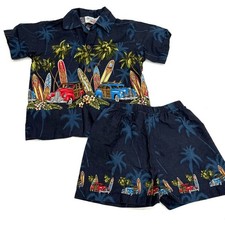 KIDS Pacific Legend Apparel Hawaii USA MADE retro theme shorts top surf cars 4t
