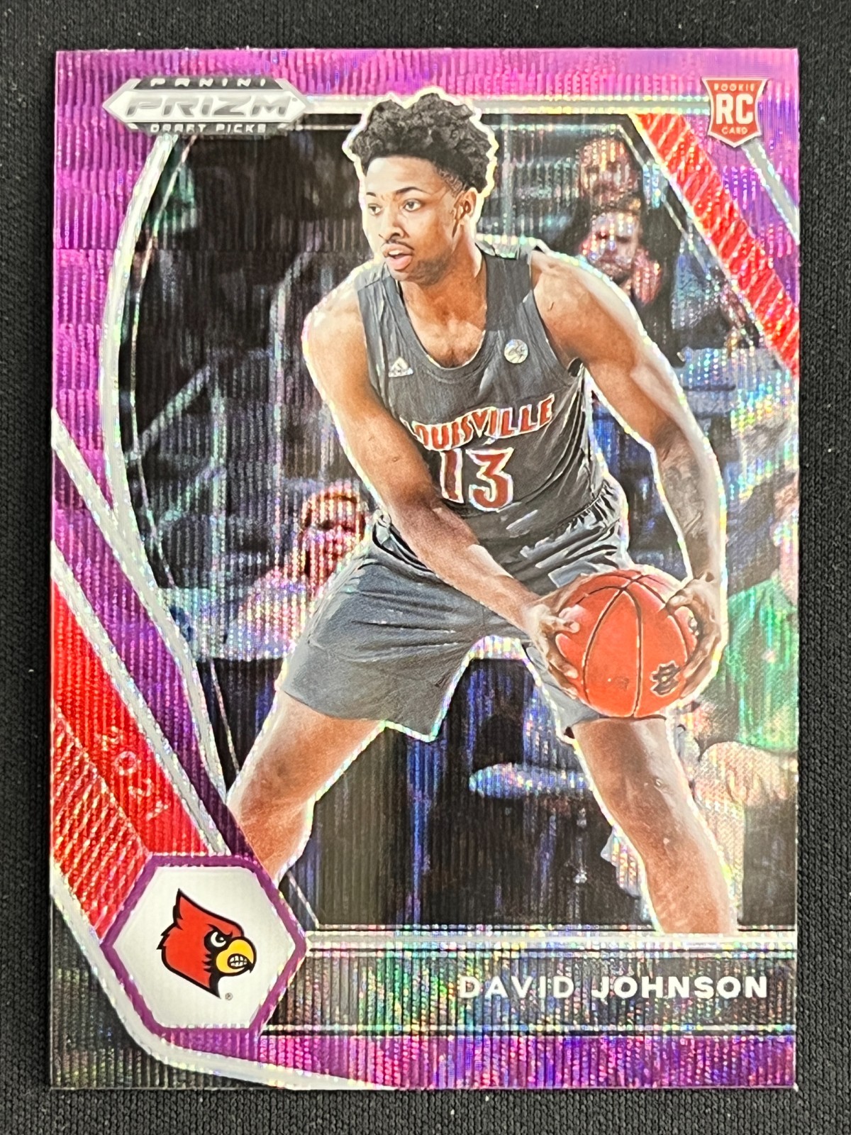 David Johnson ROOKIE 2021 Prizm Draft Purple Prizm #38 Louisville