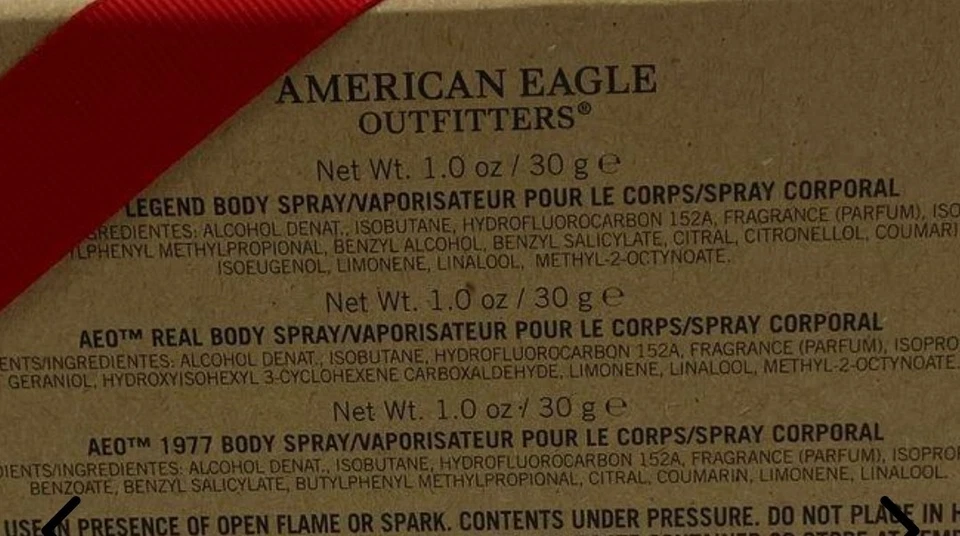 Vintage 2013 American Eagle AEO 1977 LEGEND Real Body Spray Mens Cologne Set - Image 4 of 4