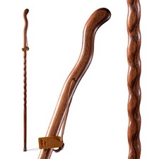 Handcrafted Wood Walking Stick, Twisted Oak, Ergonomic Style Handle, for Men ...