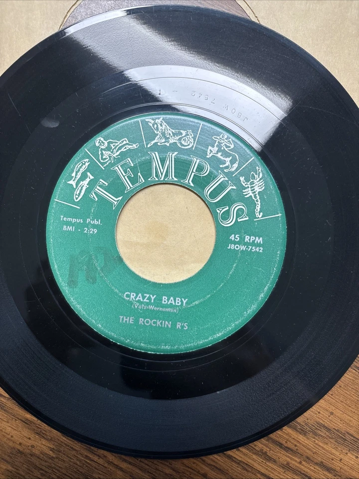 The Rockin R's - Crazy Baby / The Beat 45 RPM Tempus Records Vinyl 7” NICE! Foto 2 de 4