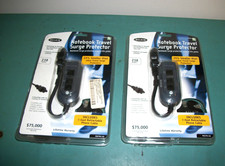 LOT OF 2 - BELKIN F5C791-C6 Notebook Travel Surge Protector w/7Ft Retract Cable