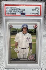 2020 Bowman Jasson Dominguez #BP-8 1st Prospect Yankees PSA 10