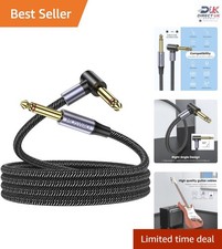 2M/6.6Ft Dual Shielded Nylon Braided Guitar Cable - Hi-Fi Noise-Free Performance