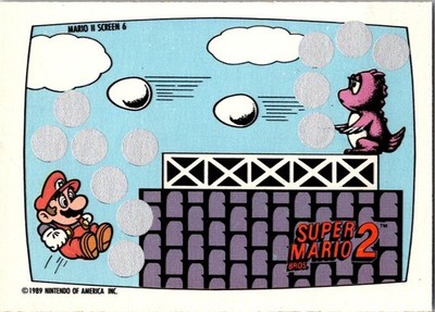 1989  O-Pee-Chee Nintendo Super Mario 2 Scratch-Off unscratched card 6 of 10