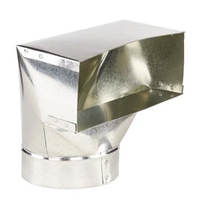 Master Flow Register Box 10x4x6in 90 Degree Galvanized Steel HVAC Duct Connector