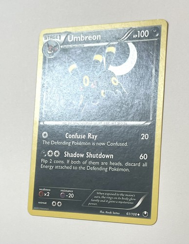 Umbreon 61/108 - B&W Dark Explorers - Carta Pokémon Poco común - LP/MP Mod Play - Imagen 2 de 6