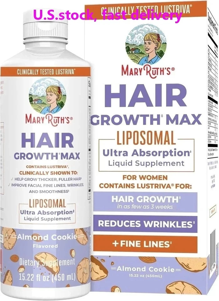 1 Bottle Mary New Ruth’s Women’s Hair Growth MAX Lipsomal With Lustriva