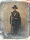 Civil War Tintype Of An Armed Union Soldier