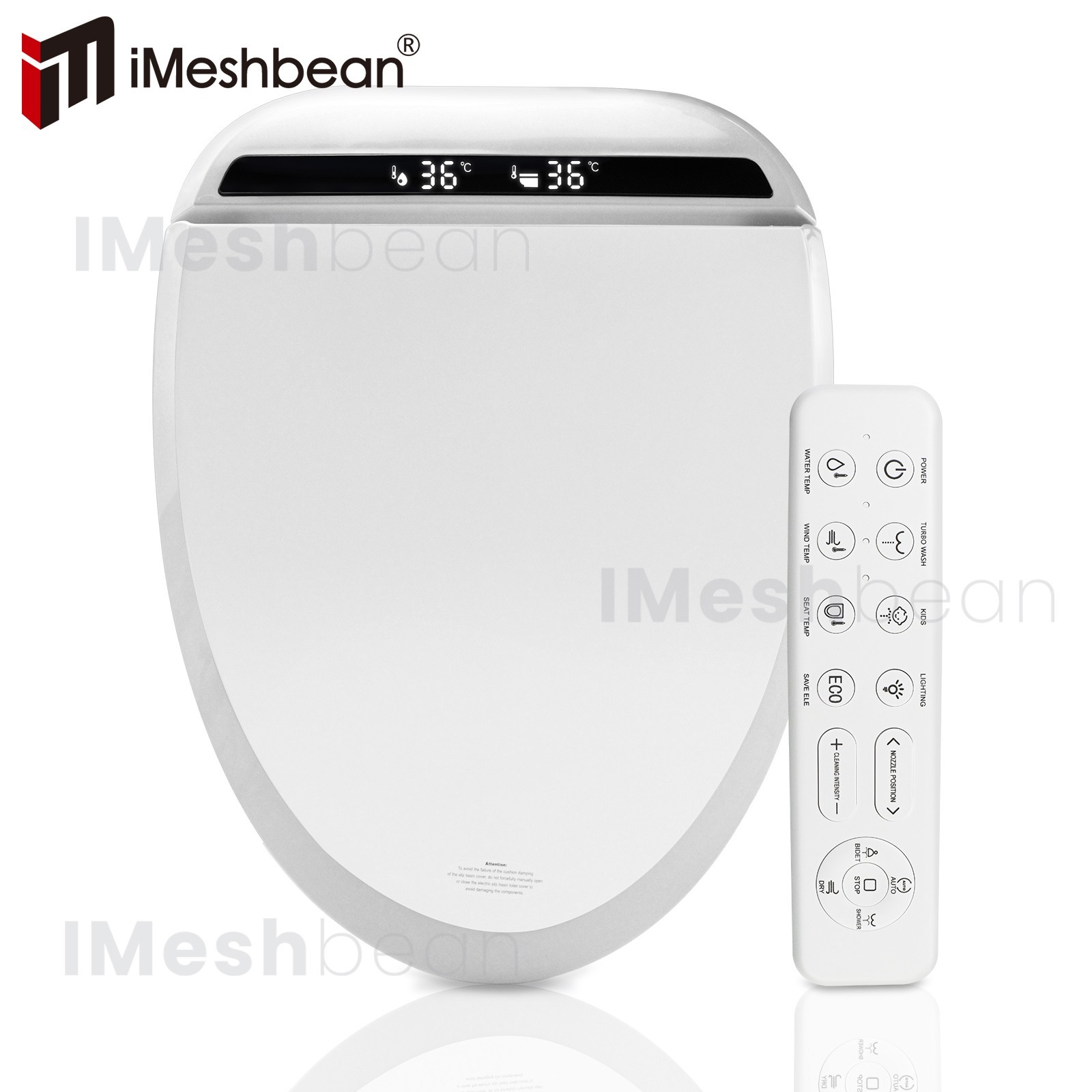Electric Heated Bidet Auto Deodorization Nightlight