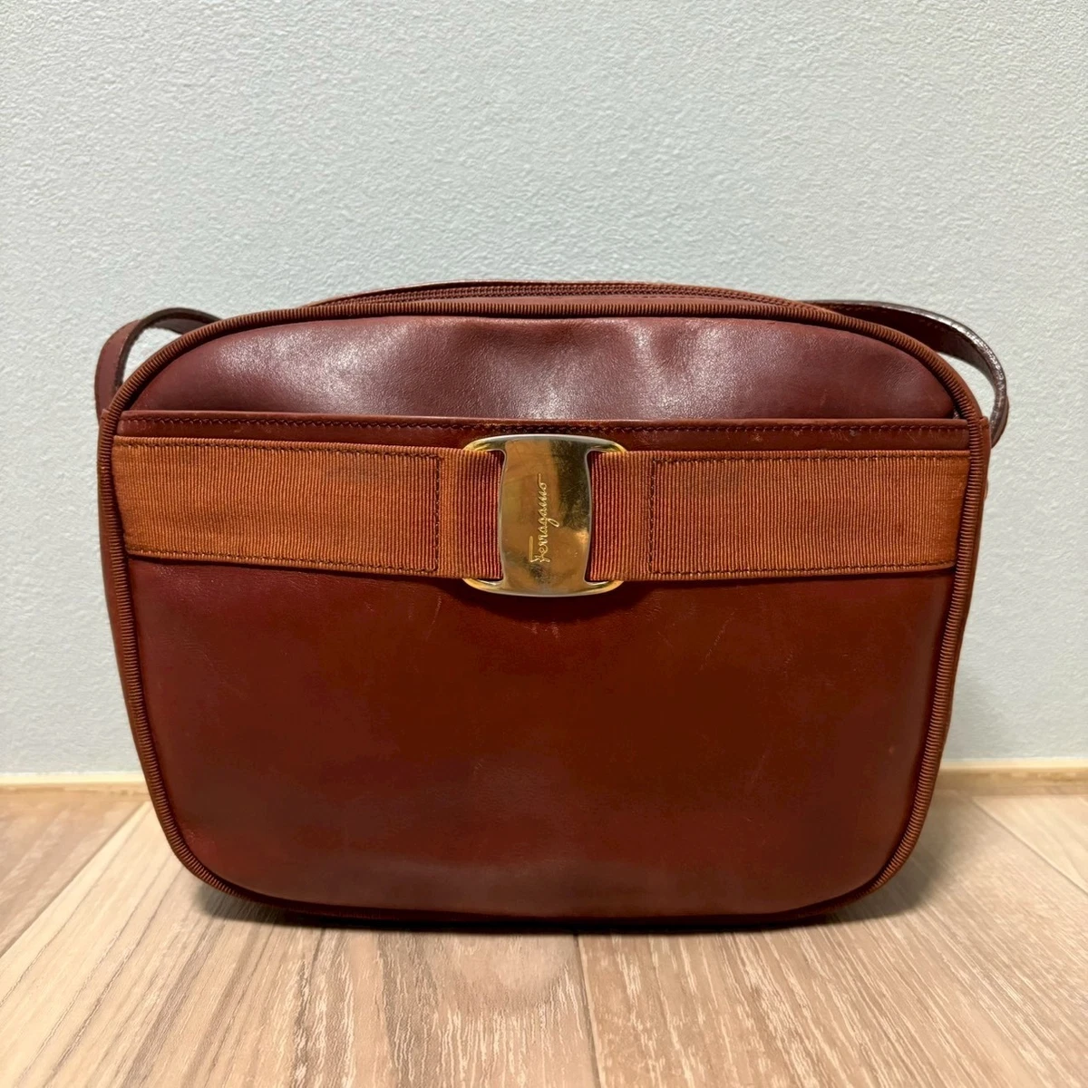 Salvatore Ferragamo Bow Brown Bags & Handbags for Women for sale 