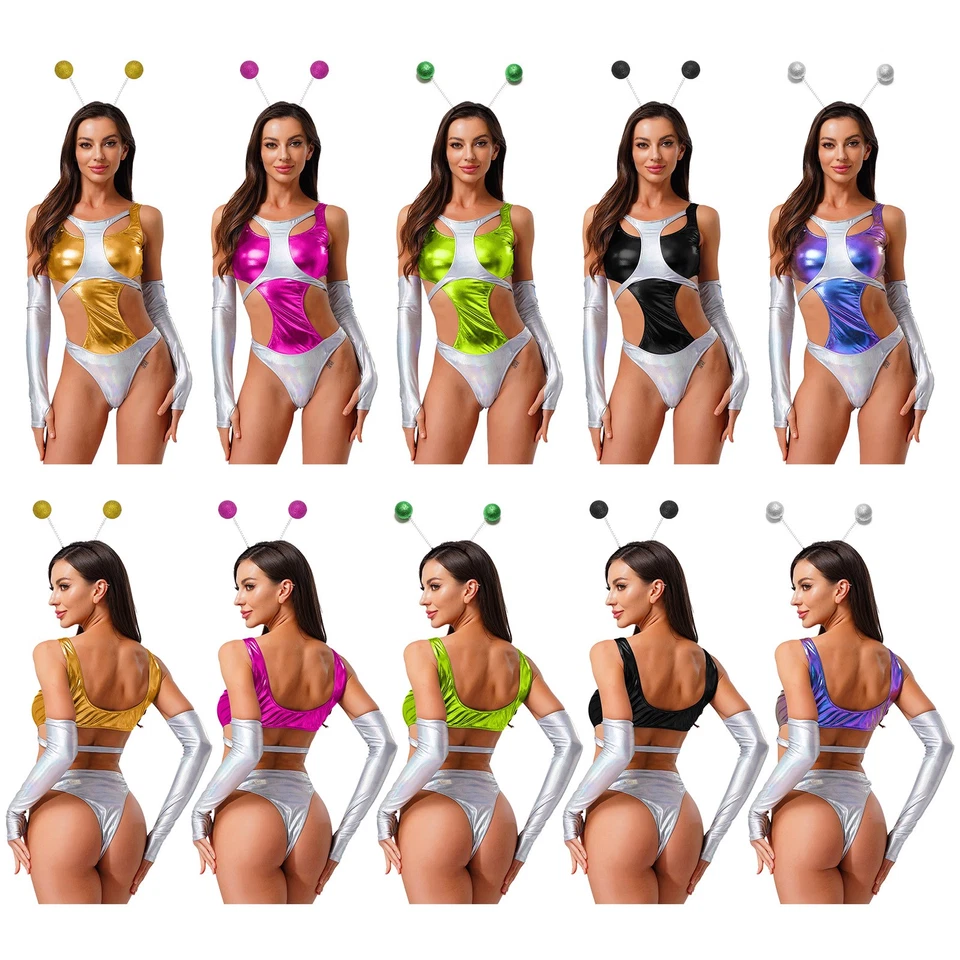 Mujeres Trajes Sexy Mono Baile Astronauta Disfraz Leotardo Body Discoteca Foto 2 de 3