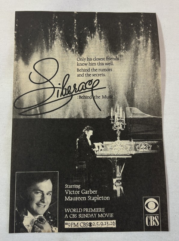1988 CBS tv movie ad ~ LIBERACE Behind The Music ~ Victor Garber