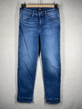 Hudson Jeans Womens 26 Blue Nico Cigarette Button Cuff Cropped