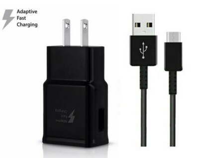 Adaptive Rapid Fast Charger + Type-C Cable For LG Stylo 6 5 4 G5 G6 G7 V20 Black