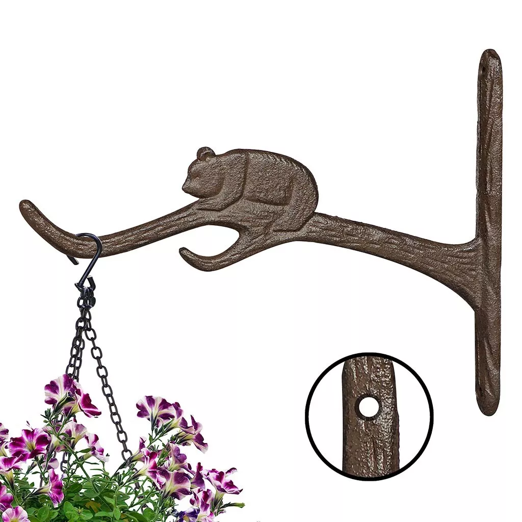 Heavy Duty Metal Garden Metal Hanging Basket Bracket Plant Hanger Wall Hook