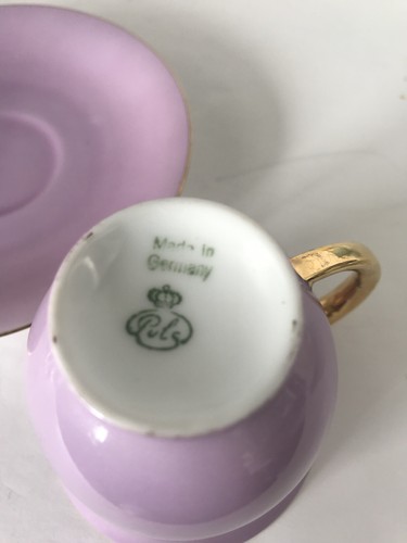 Juego de 4 tazas y platillos vintage Puls Alemania Demitasse porcelana colores surtidos - Imagen 7 de 12
