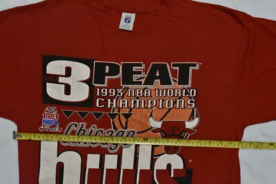 Authentic Logo 7 Chicago Bulls NBA Champion Shirt 3 Peat